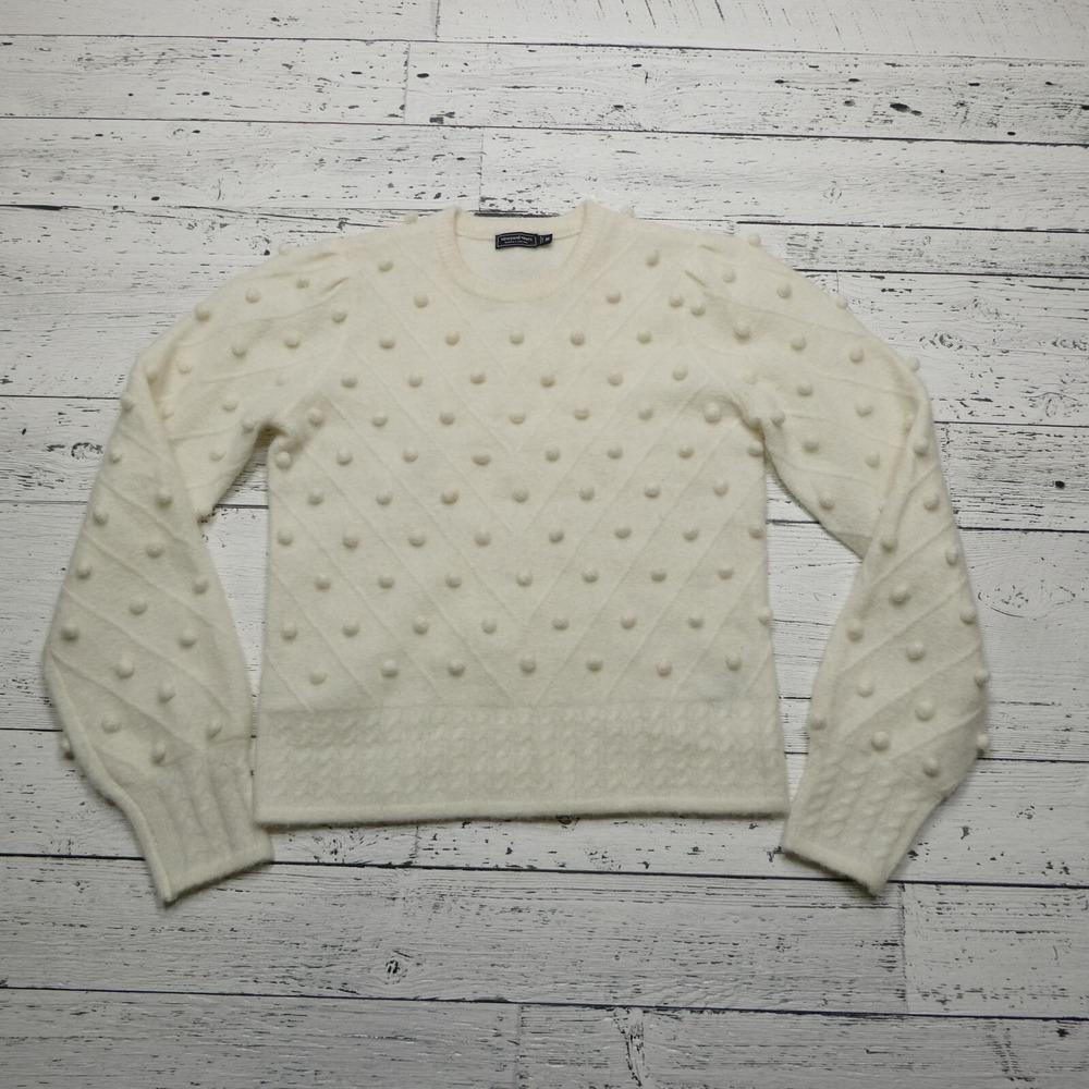 Vineyard Vines Sweater Womens Small Ivory Cream Alpaca Merino Wool‎ Blend